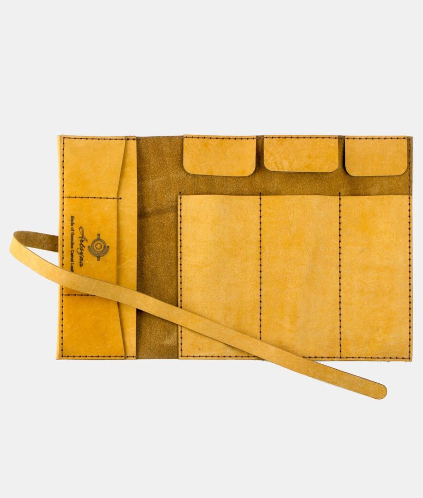 Classic Leather Roll up Pencil Case Artnamic