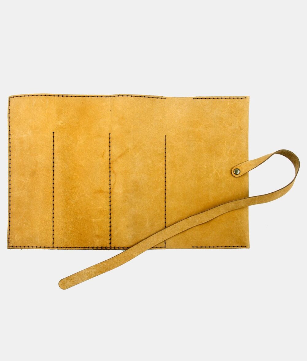 Classic Leather Roll up Pencil Case Artnamic